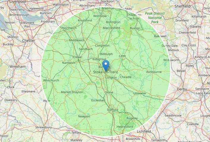 Map Staffordshire